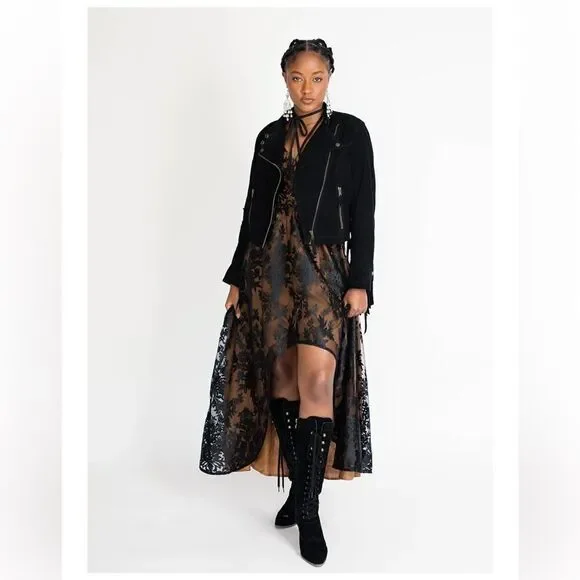 JOYFOLIE HOLLI LACE DRESS IN BLACK NWT SMALL - Picture 8 of 9